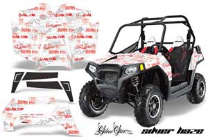 Polaris RZR 800 / 800S Graphic Kit - 2011-2014 Silver Star - Silverhaze Red