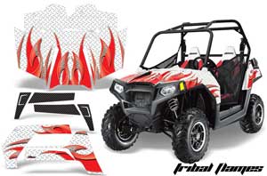 Polaris RZR 800 / 800S Graphic Kit - 2011-2014 Tribal Flames Red