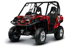 Can-Am Commander 1000 / 800 Graphic Kit - All Years Bone Collector Red