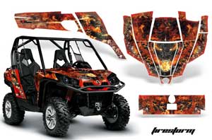 Can-Am Commander 1000 / 800 Graphic Kit - All Years Firestorm Red
