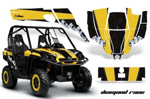 Can-Am Commander 1000 / 800 Graphic Kit - All Years Diamond Race Yellow