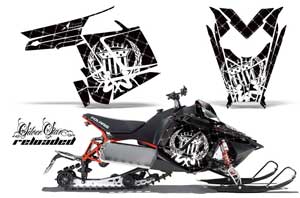 Polaris RMK / PRO-R / Rush / Assault Sled Graphic Kit - 2011-2016 Silver Star - Reloaded White