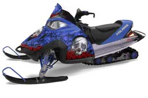 Polaris Fusion Sled Graphic Kit - 2005-2007 Bone Collector Blue