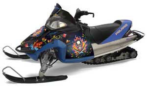 Polaris Fusion Sled Graphic Kit - 2005-2007 Ed Hardy - Pirates Blue