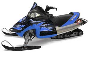 Polaris Fusion Sled Graphic Kit - 2005-2007 Tribal Flames Blue