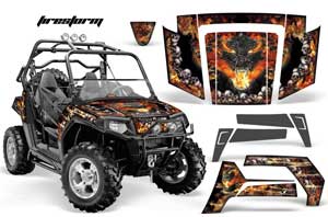 Polaris RZR 800 / 800S Graphic Kit - 2006-2010 Firestorm Black