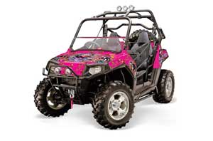 Polaris RZR 800 / 800S Graphic Kit - 2006-2010 Ed Hardy - Love Kills Pink