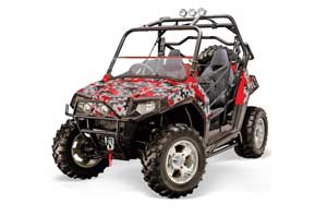 Polaris RZR 800 / 800S Graphic Kit - 2006-2010 Camoplate Red