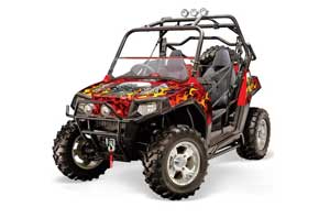 Polaris RZR 800 / 800S Graphic Kit - 2006-2010 Motorhead Red