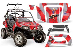 Polaris RZR 800 / 800S Graphic Kit - 2006-2010 T Bomber Red