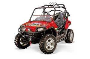 Polaris RZR 800 / 800S Graphic Kit - 2006-2010 Vegas Baller Red