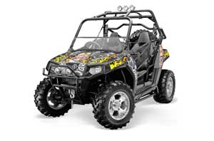 Polaris RZR 800 / 800S Graphic Kit - 2006-2010 Motorhead Mandy Silver
