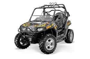 Polaris RZR 800 / 800S Graphic Kit - 2006-2010 Motorhead Silver