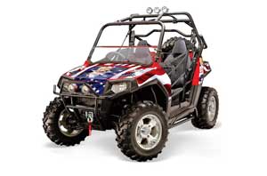 Polaris RZR 800 / 800S Graphic Kit - 2006-2010 Stars N Stripes Mandy Red White & Blue