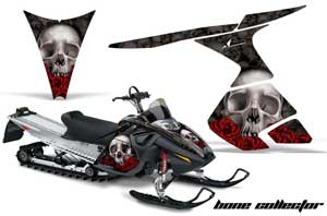 Ski Doo RT Sled Graphic Kit - 2005-2009 Bone Collector Black