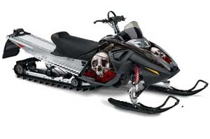 Ski Doo RT Sled Graphic Kit - 2005-2009 Bone Collector Black