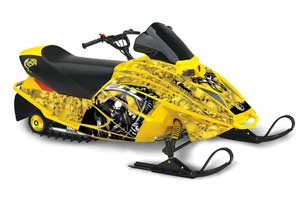 Ski Doo Mini Z Sled Graphic Kit - 2003-2008 Reaper Yellow
