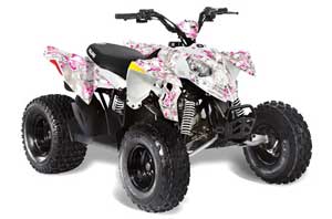 Polaris Outlaw 90 / 110 ATV Graphic Kit - 2002-2020 Butterfly Pink