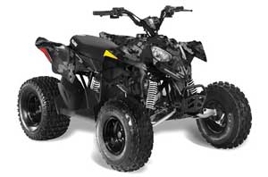Polaris Outlaw 90 / 110 ATV Graphic Kit - 2002-2020 Camoplate Black