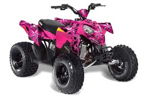 Polaris Outlaw 90 / 110 ATV Graphic Kit - 2002-2020 Northstar Pink