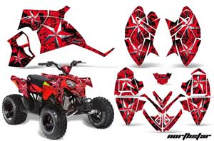 Polaris Outlaw 90 / 110 ATV Graphic Kit - 2002-2020 Northstar Red