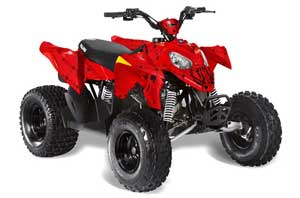 Polaris Outlaw 90 / 110 ATV Graphic Kit - 2002-2020 Silver Star - Reloaded Red