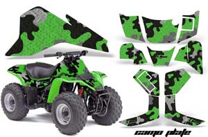 Kawasaki KFX 80 ATV Graphic Kit - 2003-2006 Camoplate Green