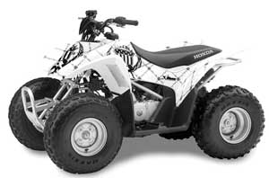 Honda TRX 90 ATV Graphic Kit - 2006-2019 Silver Star - Reloaded Black