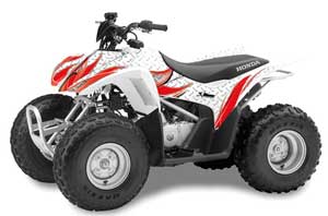 Honda TRX 90 ATV Graphic Kit - 2006-2019 Tribal Flames Red