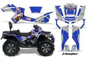 Can Am Outlander MAX 500 / 650 / 800 ATV Graphic Kit - 2006-2012 T Bomber Blue