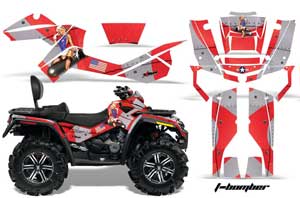 Can Am Outlander MAX 500 / 650 / 800 ATV Graphic Kit - 2006-2012 T Bomber Red