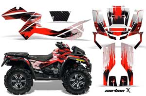 Can Am Outlander XMR 800R ATV Graphic Kit - 2006-2012 Carbon X Red
