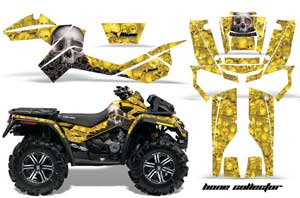 Can Am Outlander XMR 800R ATV Graphic Kit - 2006-2012 Bone Collector Yellow
