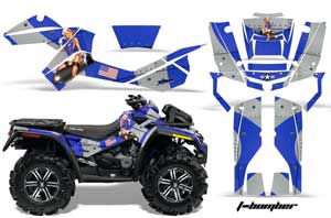 Can Am Outlander XMR 800R ATV Graphic Kit - 2006-2012 T Bomber Blue
