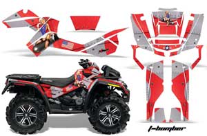 Can Am Outlander XMR 800R ATV Graphic Kit - 2006-2012 T Bomber Red