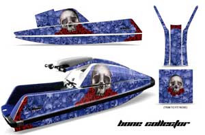 Yamaha Superjet Square Nose Jet Ski Graphic Kit - All Years Bone Collector Blue