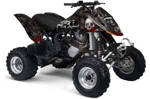 Can Am Bombardier DS650 ATV Graphic Kit - 2006-2016 Bone Collector Black