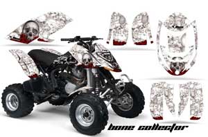 Can Am Bombardier DS650 ATV Graphic Kit - 2006-2016 Bone Collector White