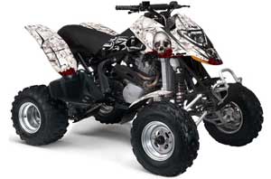 Can Am Bombardier DS650 ATV Graphic Kit - 2006-2016 Bone Collector White