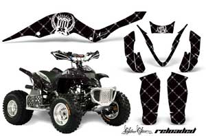 Apex Pro Shark MXR 70 / 90 ATV Graphic Kit - All Years Silver Star - Reloaded Black