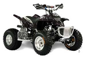 Apex Pro Shark MXR 70 / 90 ATV Graphic Kit - All Years Silver Star - Reloaded Black