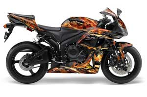 Honda CBR 600 RR Graphic Kit - 2007-2008 Firestorm Black