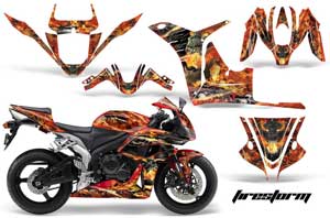 Honda CBR 600 RR Graphic Kit - 2007-2008 Firestorm Red