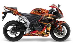 Honda CBR 600 RR Graphic Kit - 2007-2008 Firestorm Red