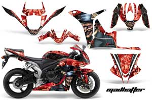 Honda CBR 600 RR Graphic Kit - 2007-2008 Mad Hatter Red