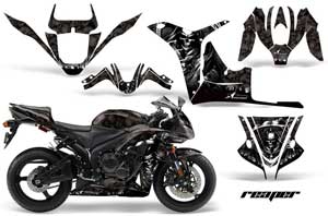 Honda CBR 600 RR Graphic Kit - 2007-2008 Reaper Black