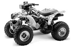Honda TRX 300EX ATV Graphic Kit - 1993-2006 Reaper White