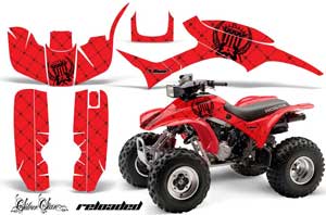 Honda TRX 300EX ATV Graphic Kit - 1993-2006 Silver Star - Reloaded Black