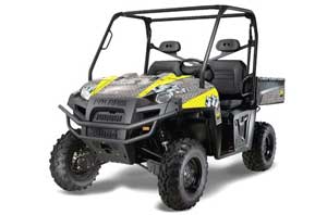 Polaris Ranger XP 500 / 800 / 900D 4x4 EFI Graphic Kit - 2010-2014 Diamond Race Yellow
