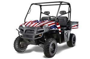 Polaris Ranger XP 500 / 800 / 900D 4x4 EFI Graphic Kit - 2010-2014 Stars N Stripes Red White & Blue